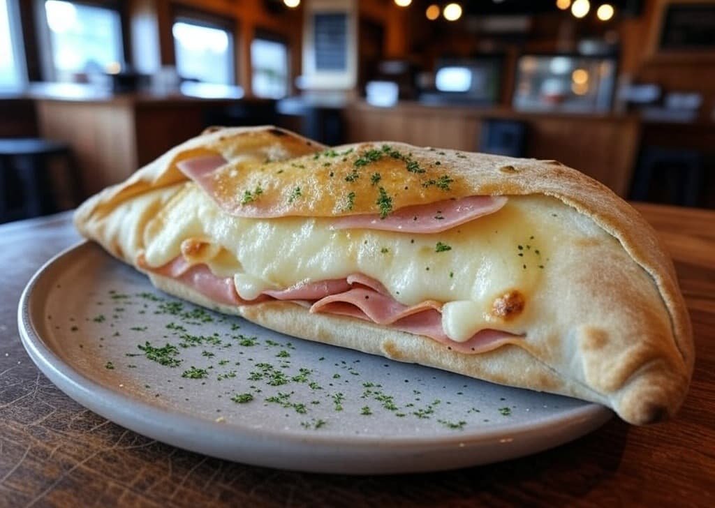 Calzone mixto de jamón y queso