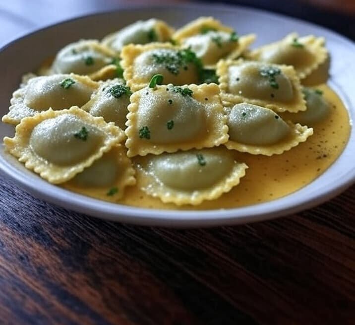 Raviolis rellenos de 3 quesos